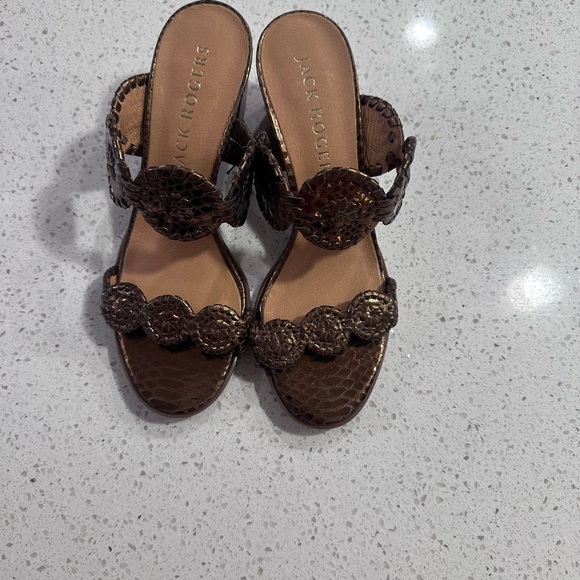 Jack Rogers Women's Metallic Brown Sandals - Picture 2 of 8